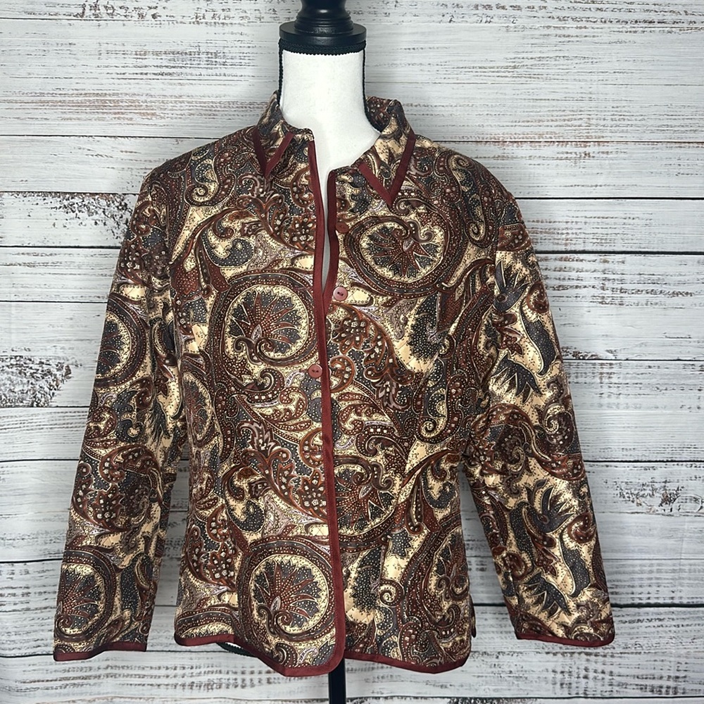 Colorful Paisley Petite Large Coat by Silkland